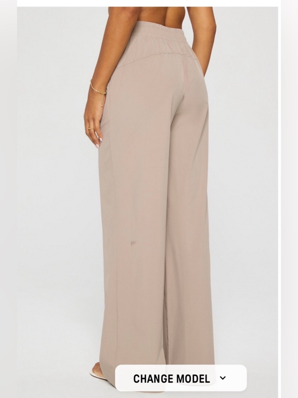 Fabletics Downtown wide leg pant Fabletics Taupe Wide-Leg Pull-On Pants - Picture 2 of 8